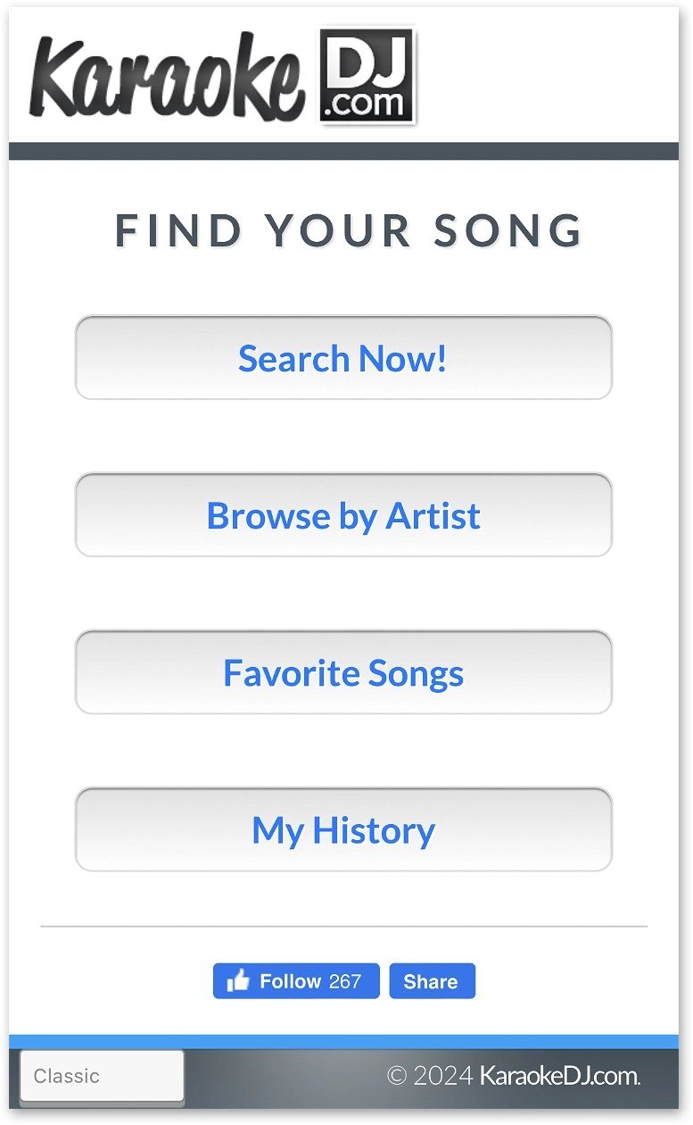 KaraokeDJ.com Classic theme